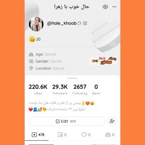 اکانت لایکی فروشی 29 هزار فالوور