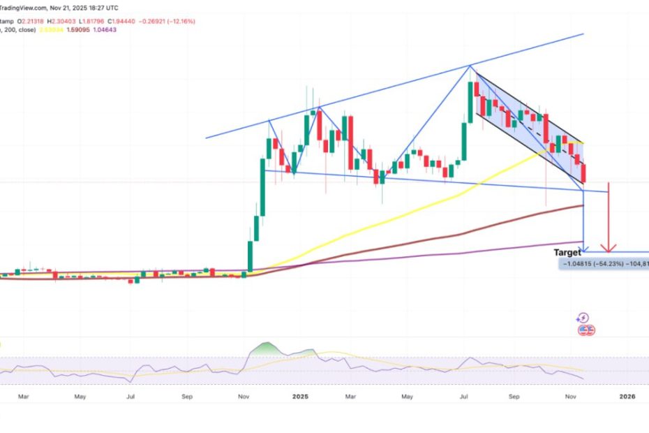 تحلیل ریپل؛ آیا XRP به زیر ۱ دلار سقوط میکنه؟